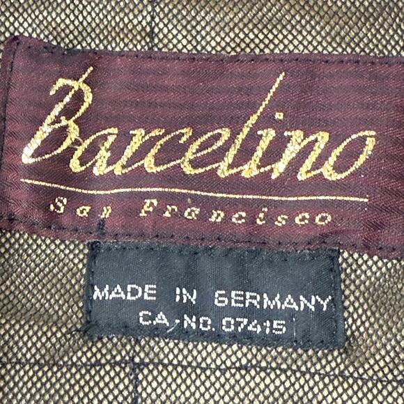 Men's 42R Barcelino SF Tan Car Coat Made in Germany Zip Pockets Cotton S/Med - Picture 13 of 15